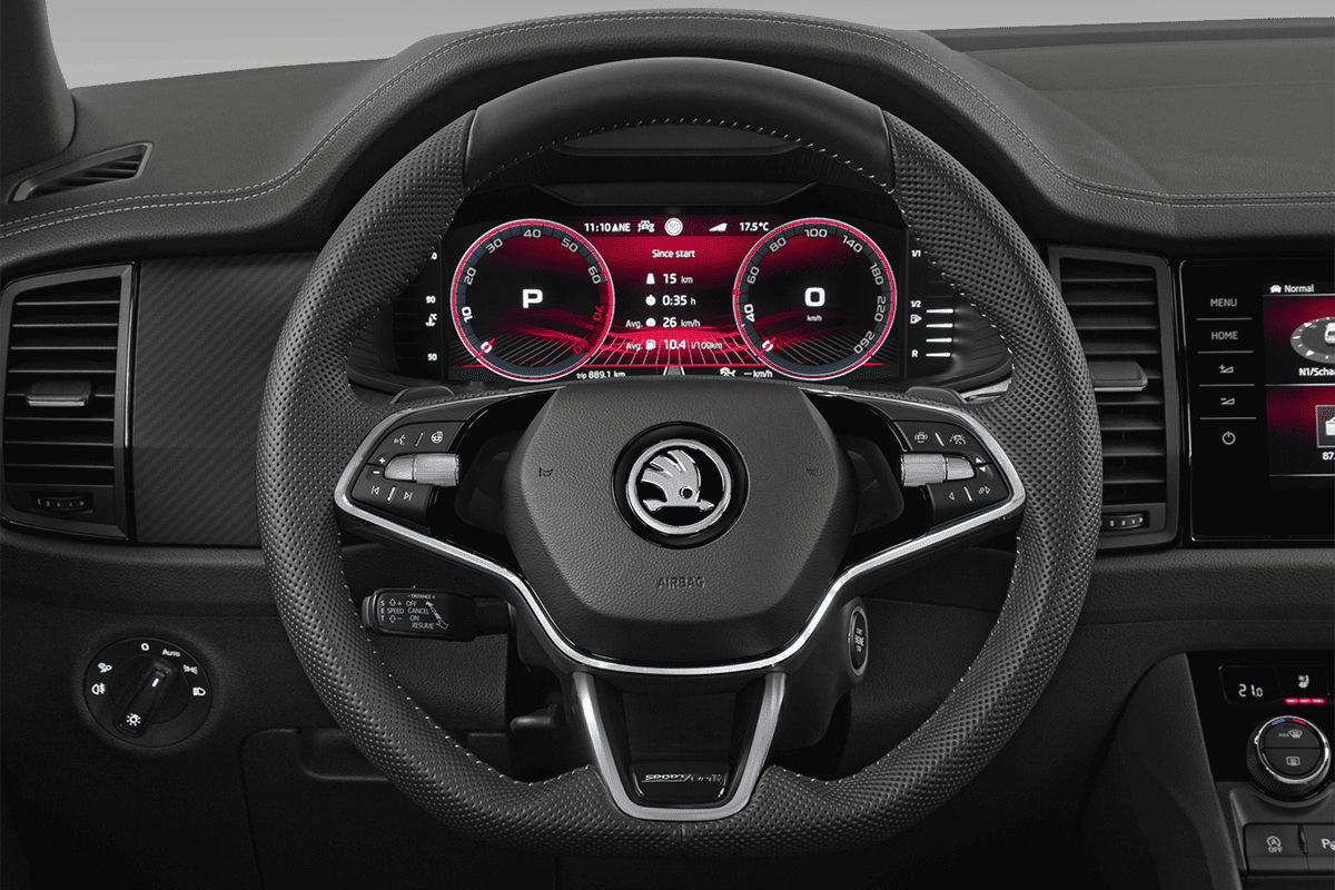 Lenkrad eines Skoda Kodiaq Sportline