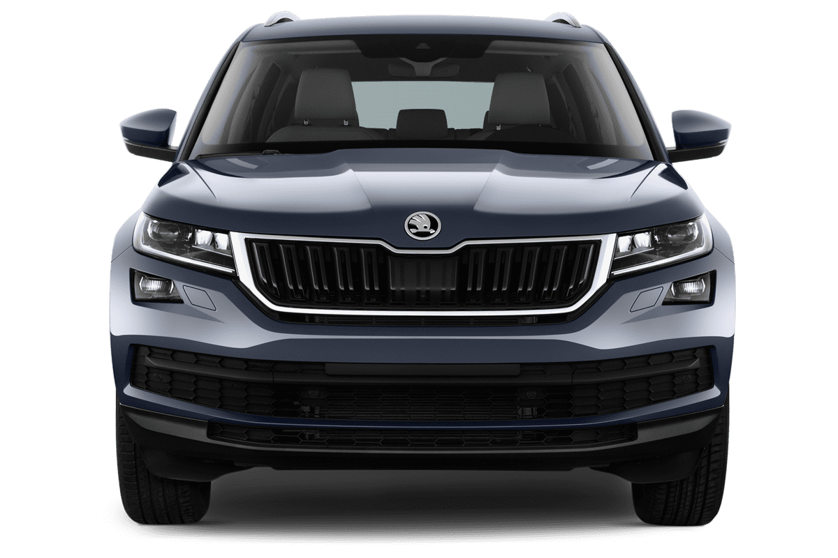 Frontansicht eines Skoda Kodiaq Drive 125, freigestellt