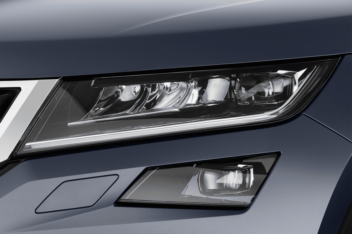 Frontscheinwerfer eines Skoda Kodiaq Drive 125