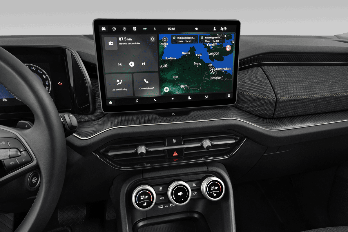 Mittelkonsole eines Skoda Kodiaq Plug-in-Hybrid