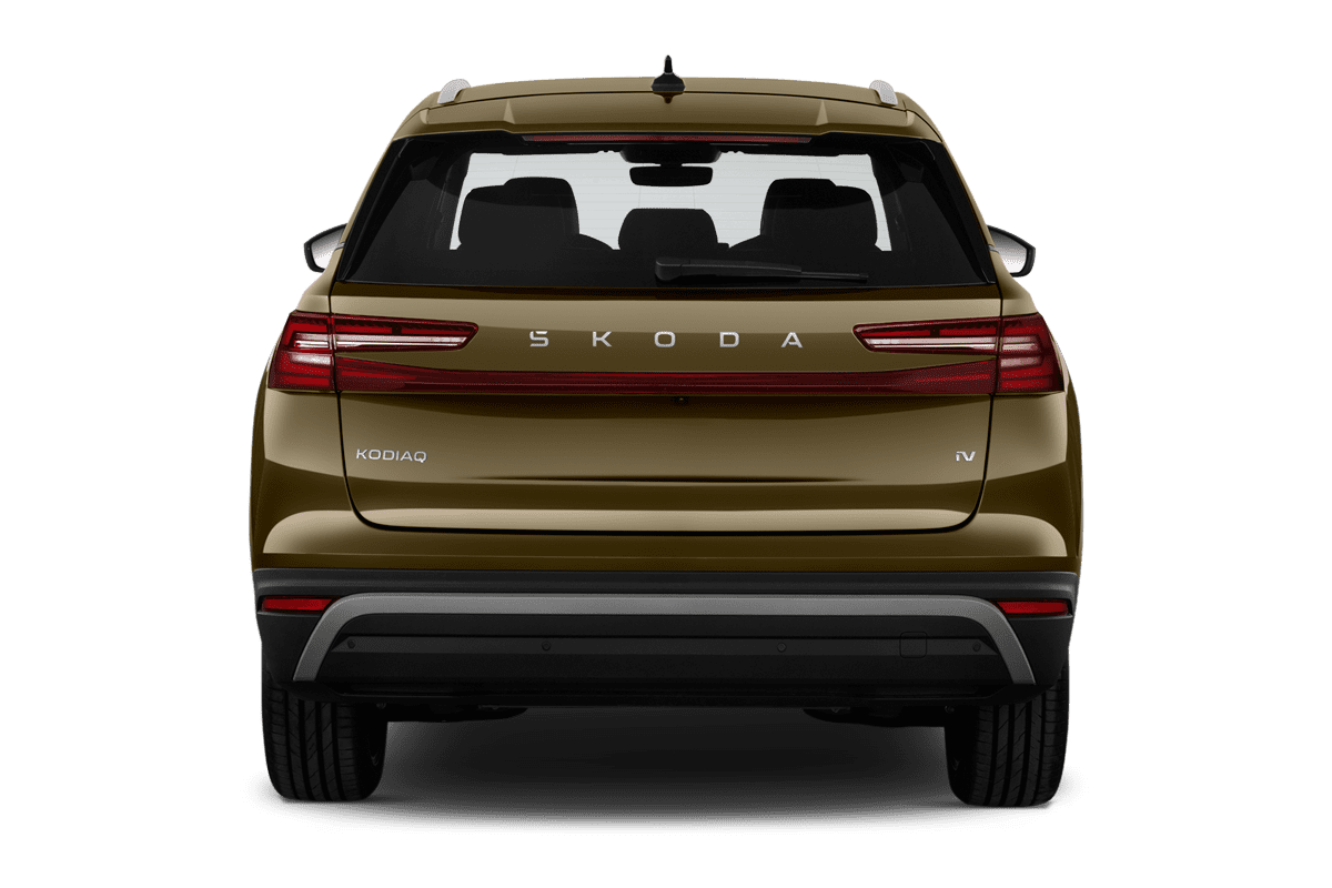 Heckansicht eines Skoda Kodiaq Plug-in-Hybrid