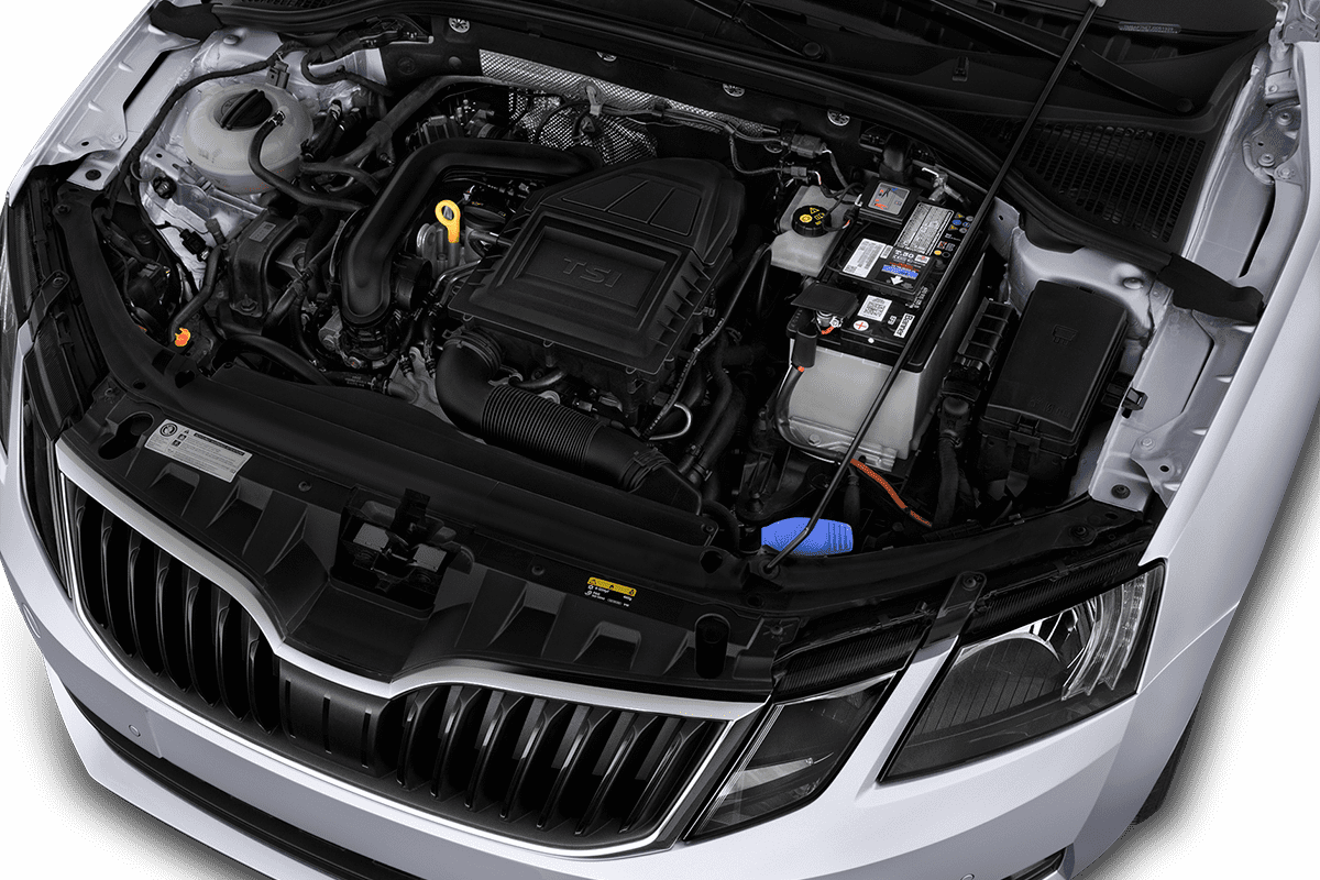 Motorraum eines Skoda Octavia Limousine iV