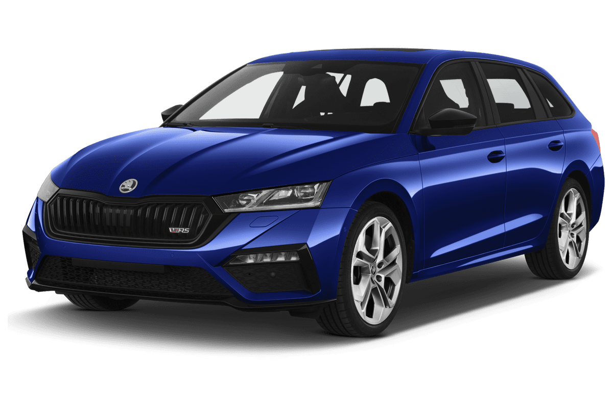 Schräge Frontansicht eines Skoda Octavia Combi RS , freigestellt