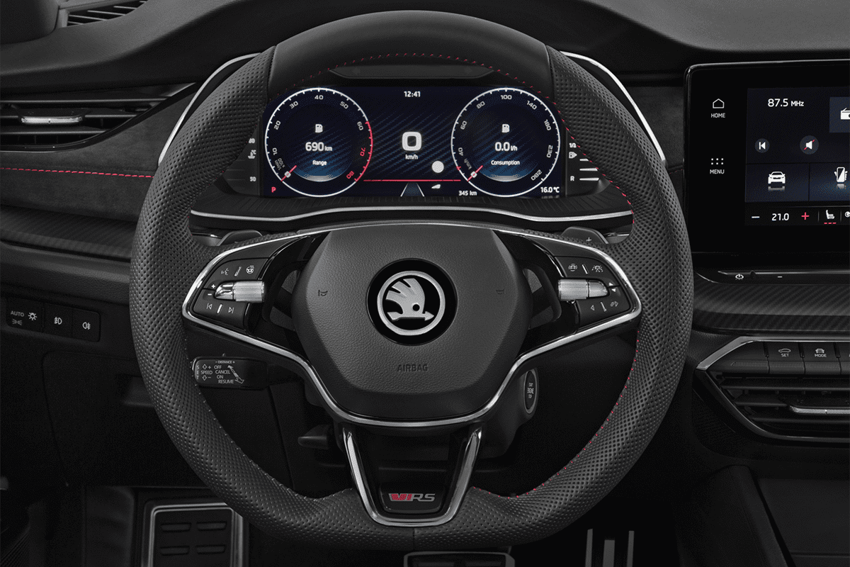 Lenkrad eines Skoda Octavia Combi RS