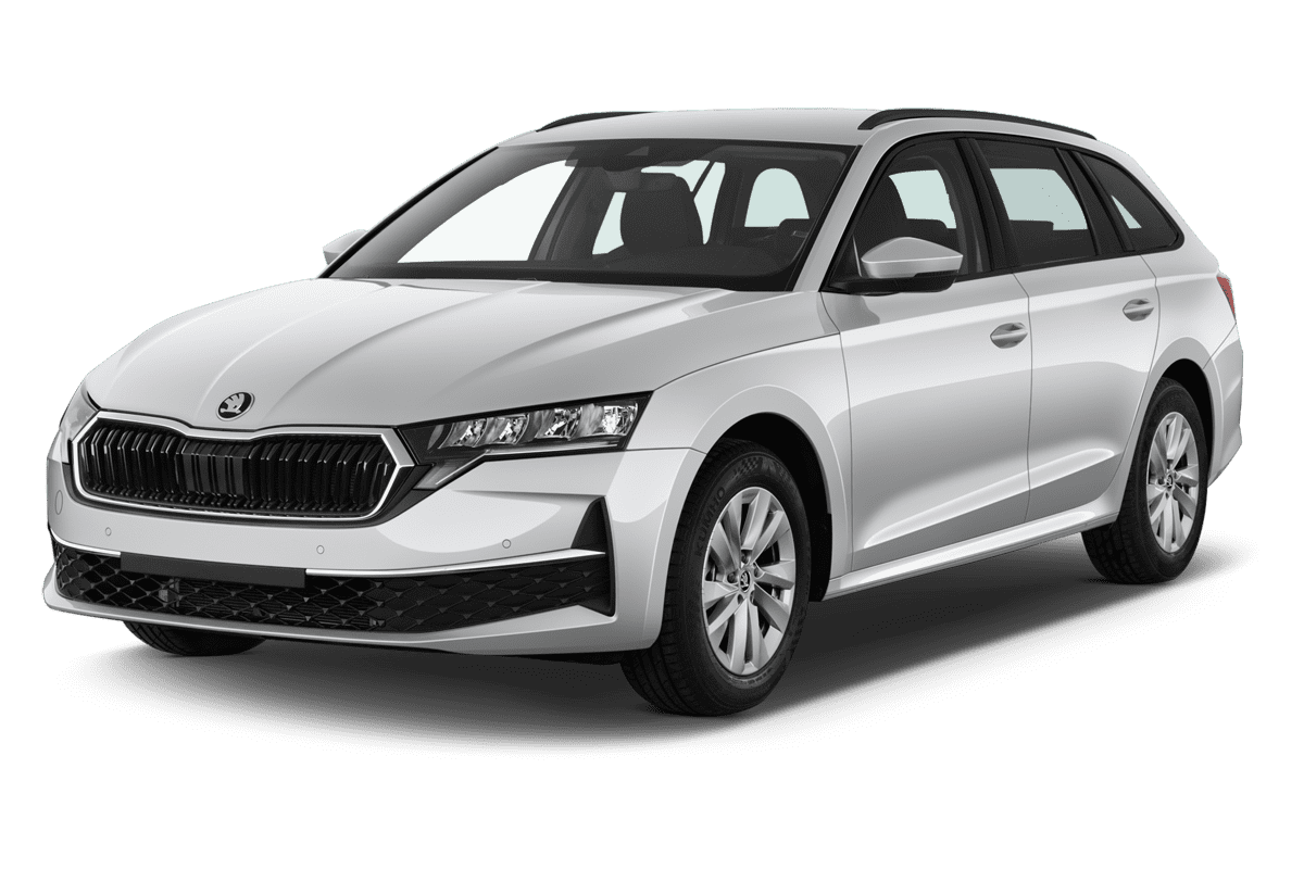 Schräge Frontansicht eines Skoda Octavia Combi , freigestellt