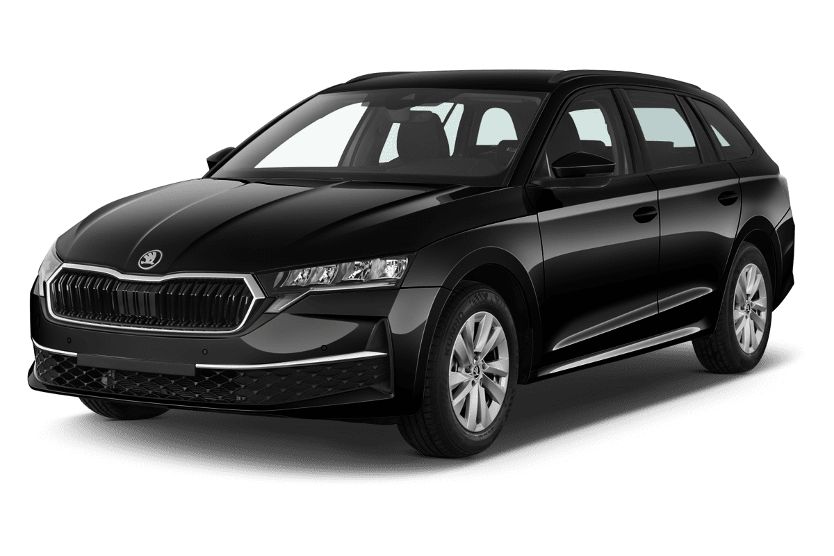 Schräge Frontansicht eines Skoda Octavia, freigestellt