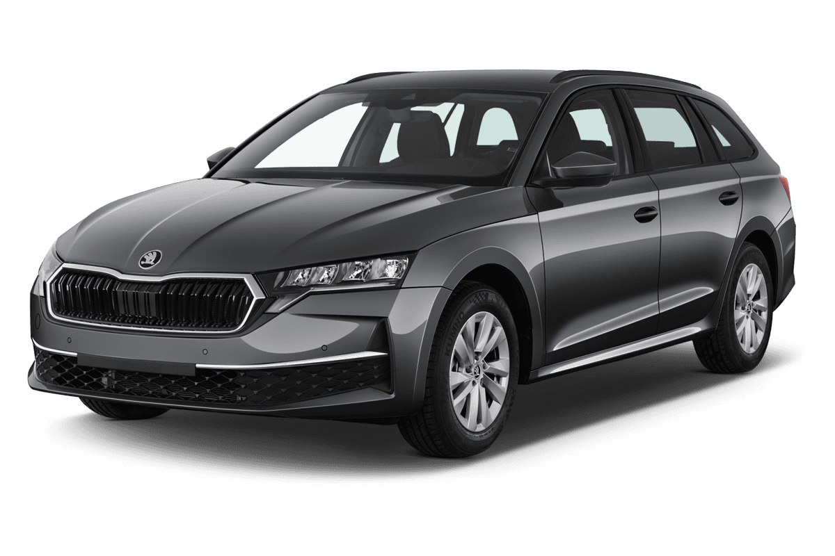 Schräge Frontansicht eines Skoda Octavia, freigestellt