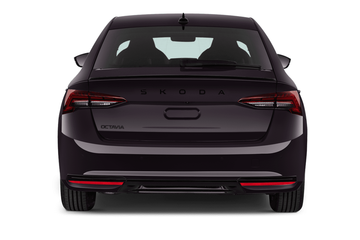 Heckansicht eines Skoda Octavia Limousine 