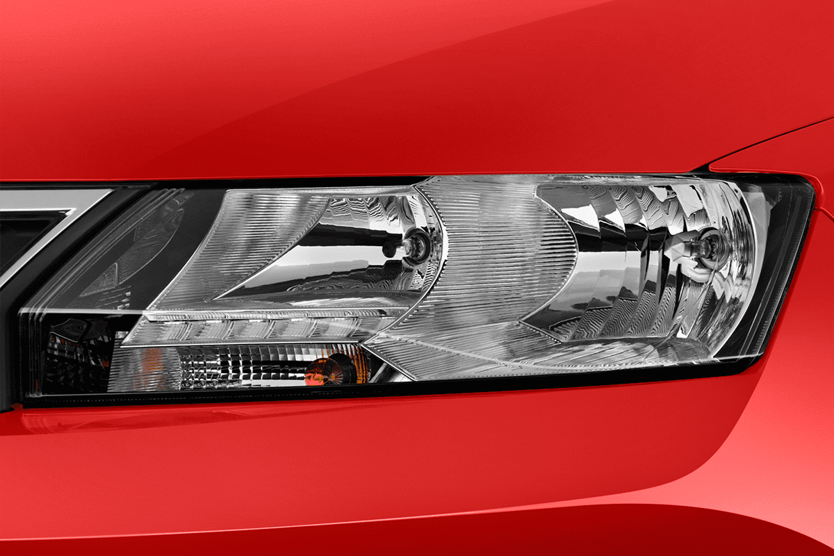 Frontscheinwerfer eines Skoda Rapid Spaceback