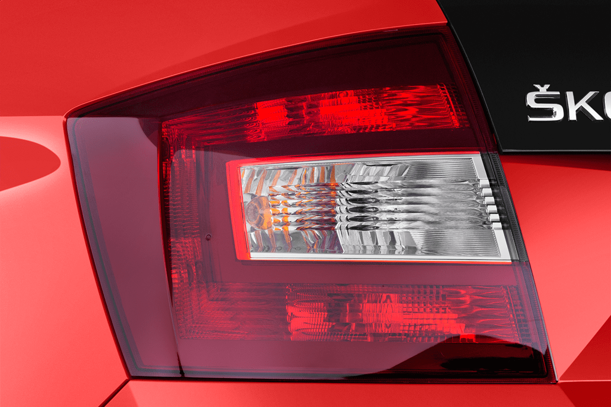 Heckleuchten eines Skoda Rapid Spaceback