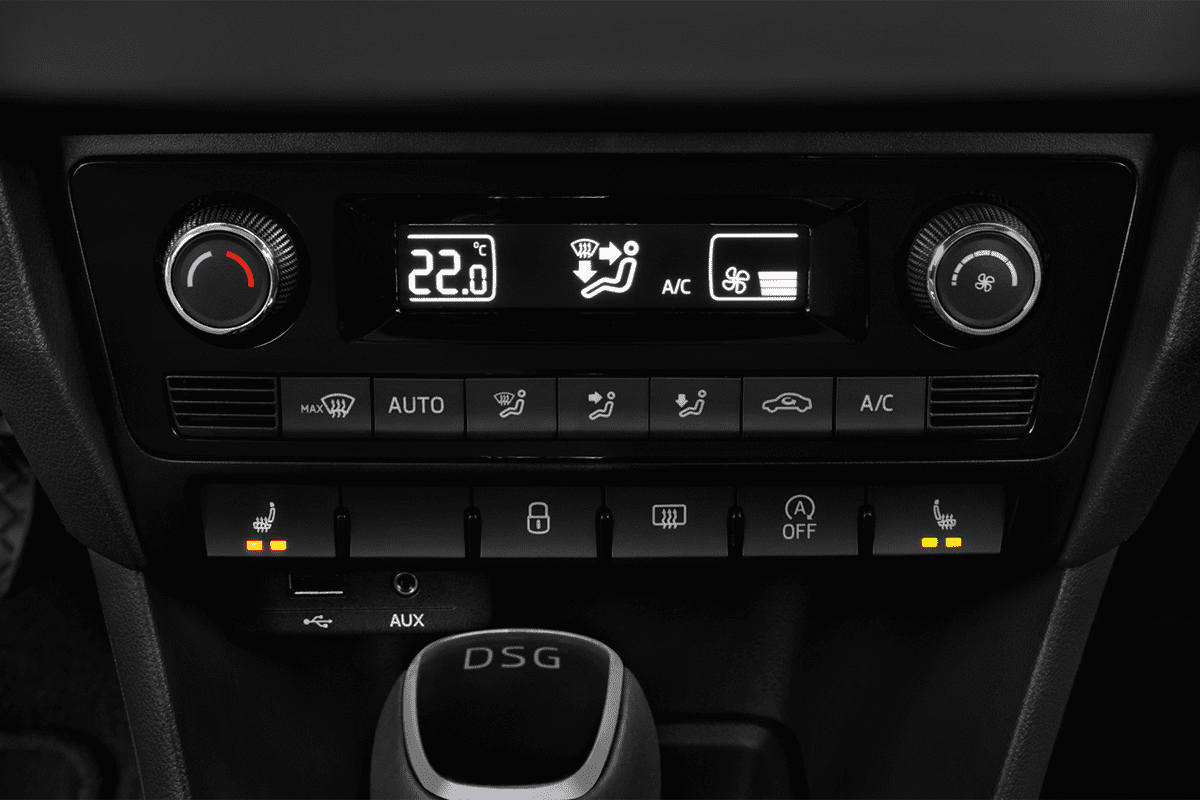 Klimasteuerung eines Skoda Rapid Spaceback