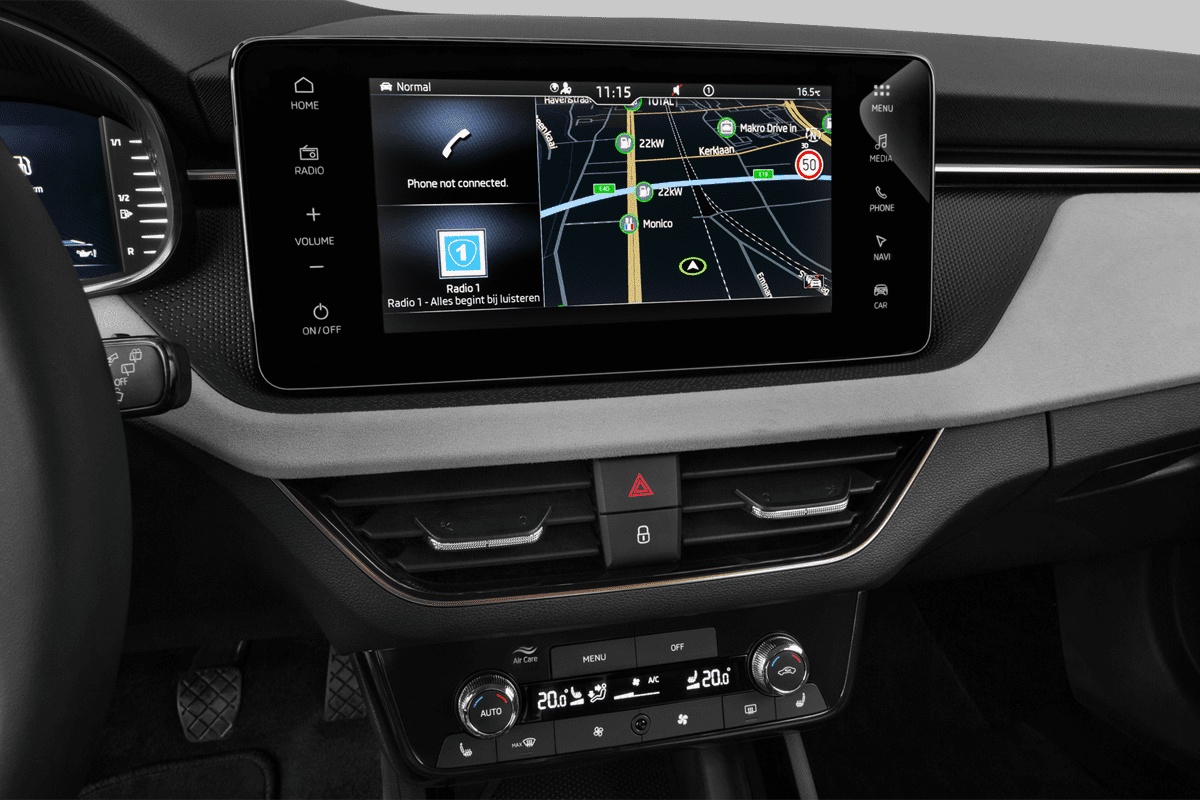 Mittelkonsole eines Skoda Scala