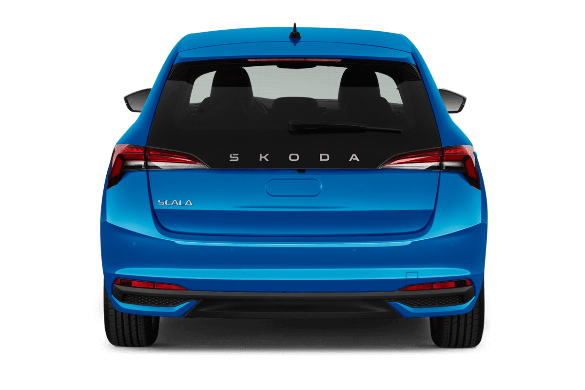 Heckansicht eines Skoda Scala