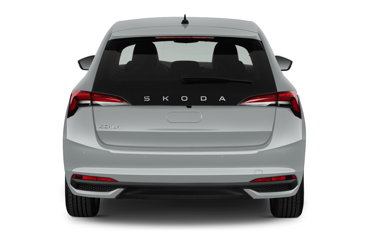 Heckansicht eines Skoda Scala