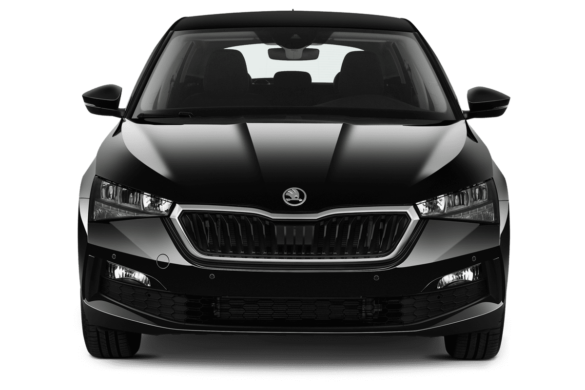 Frontansicht eines Skoda Scala Cool Plus, freigestellt