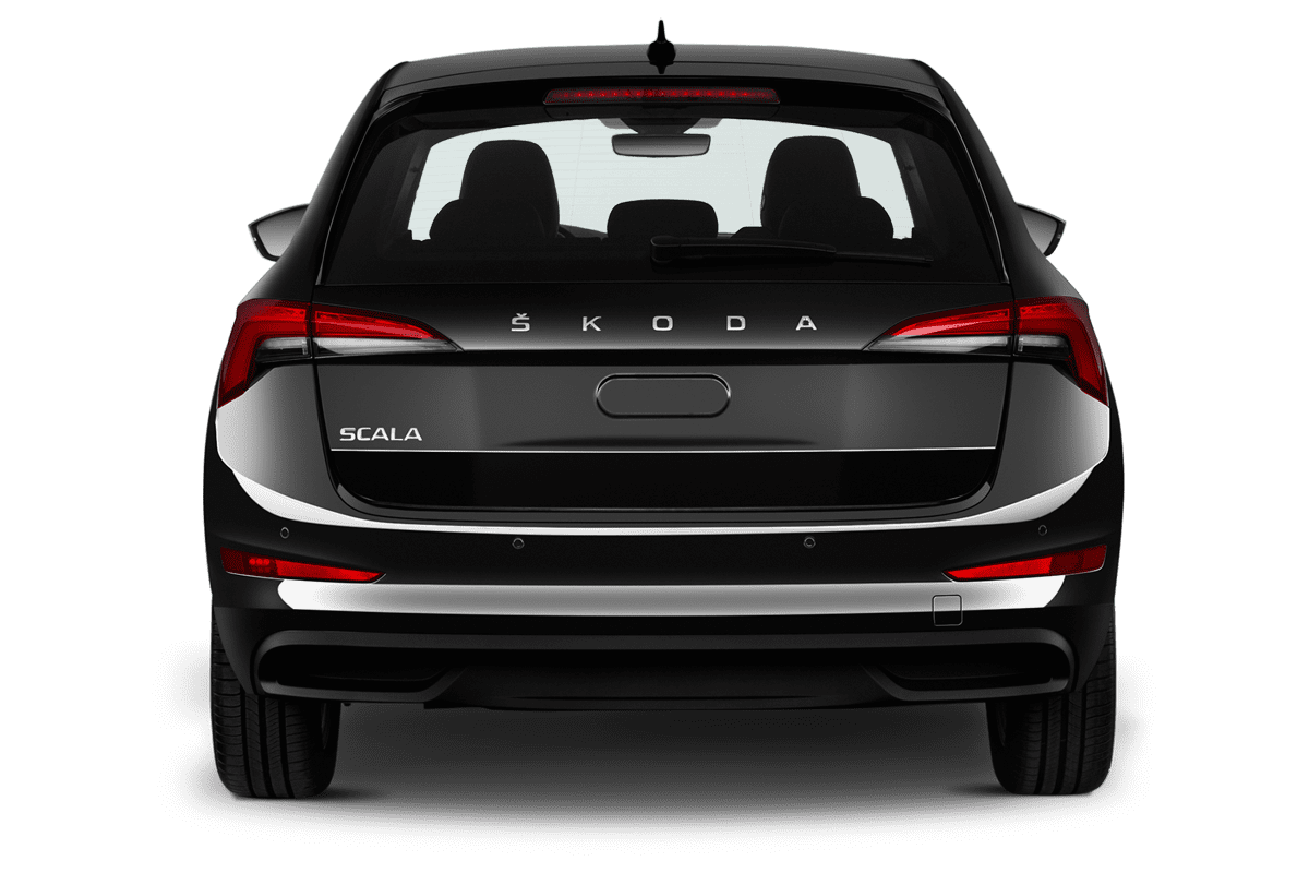 Heckansicht eines Skoda Scala Cool Plus