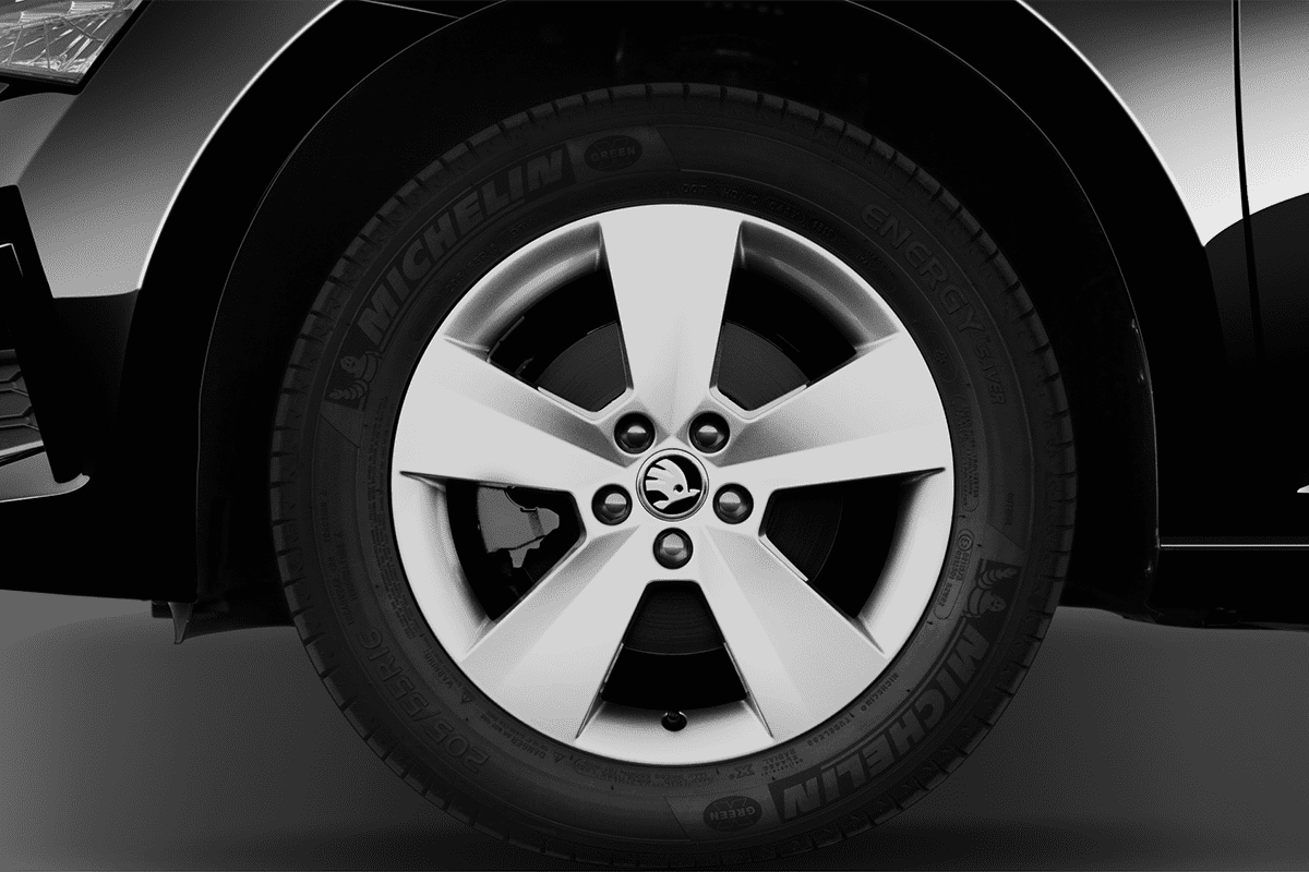 Radkappe oder Felge eines Skoda Scala Cool Plus