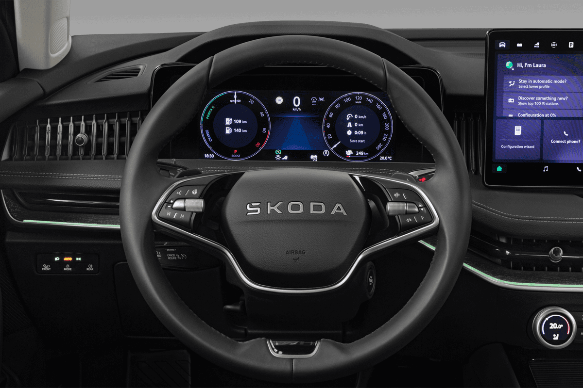 Lenkrad eines Skoda Superb Combi