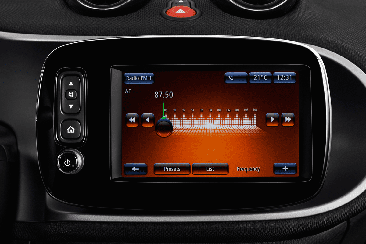 Audiosystem eines Smart fortwo coupé