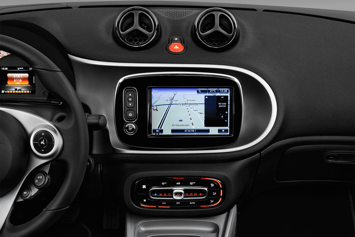 Mittelkonsole eines Smart fortwo coupé