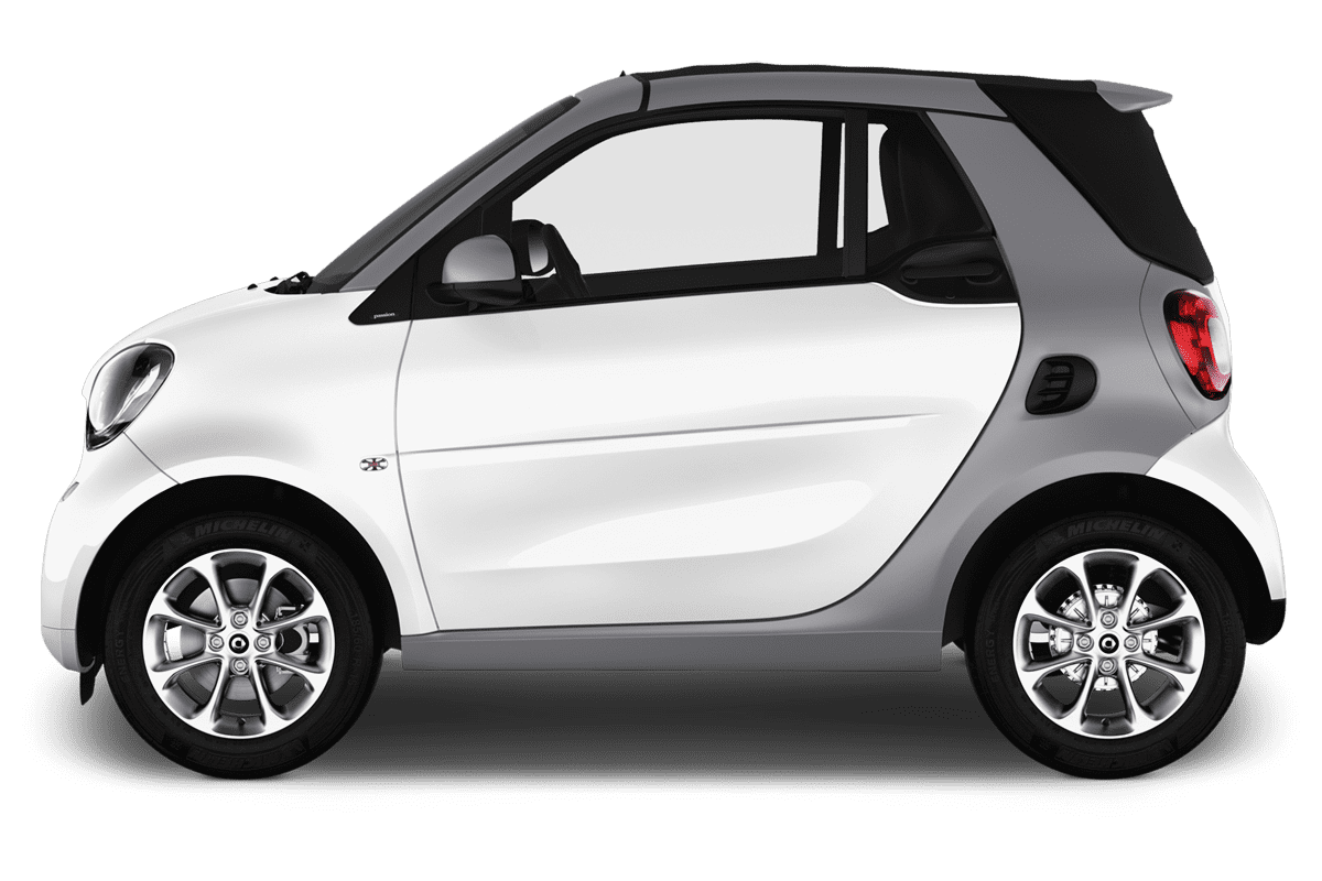 Seitenansicht eines Smart fortwo coupé