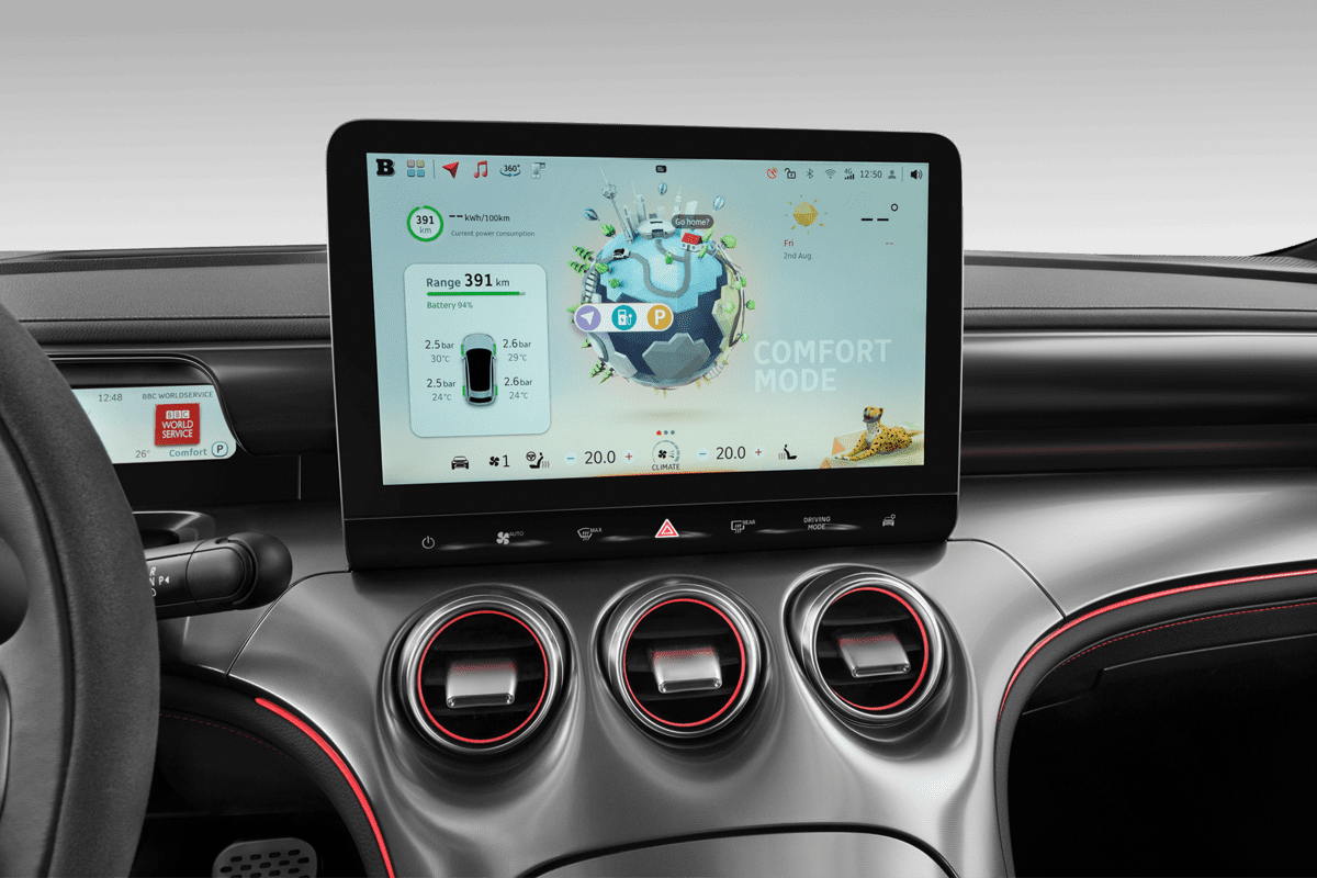 Mittelkonsole eines Smart #3