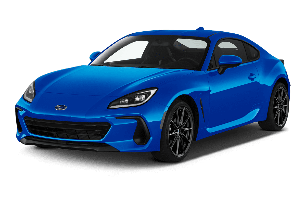 Schräge Frontansicht eines Subaru BRZ, freigestellt