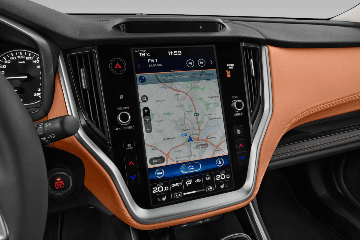 Mittelkonsole eines Subaru Outback