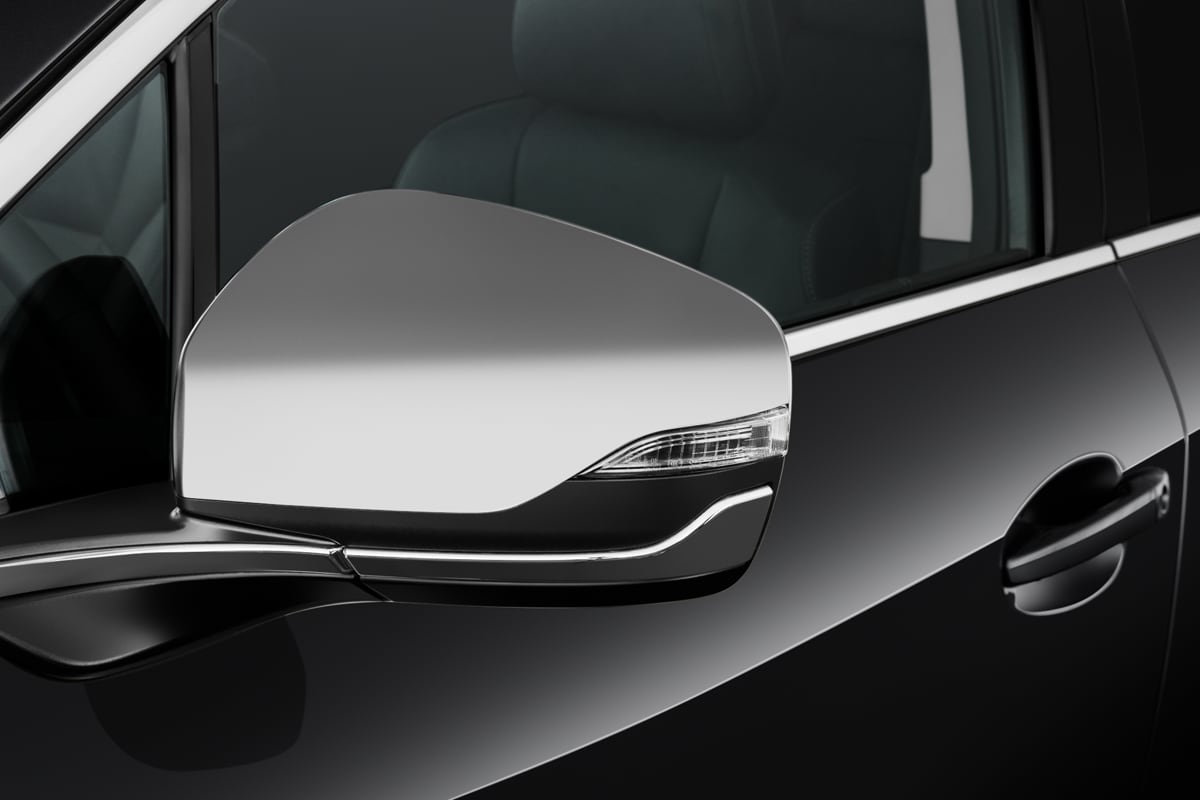 Rückspiegel eines Subaru Outback