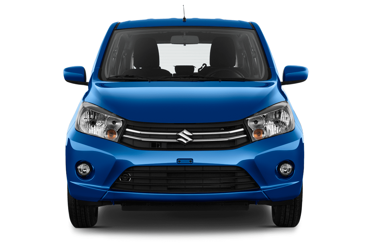 Frontansicht eines Suzuki Celerio, freigestellt