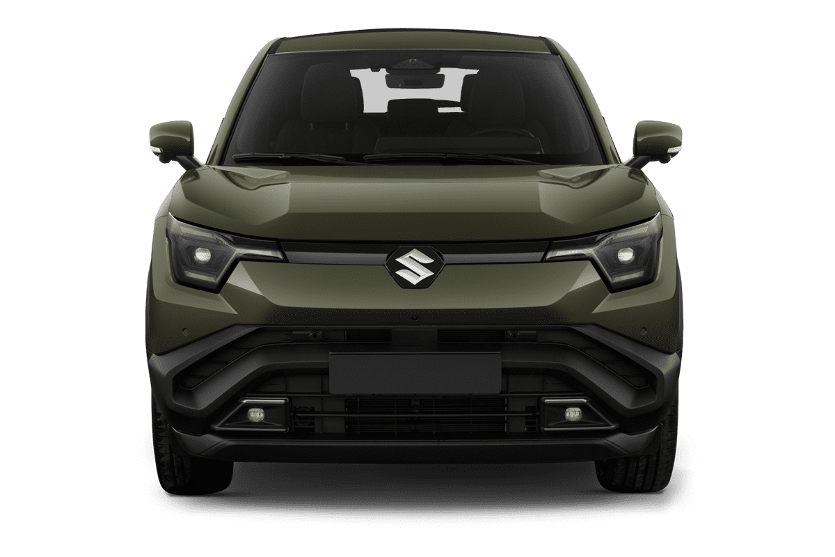 Frontansicht eines Suzuki eVitara (neues Modell), freigestellt