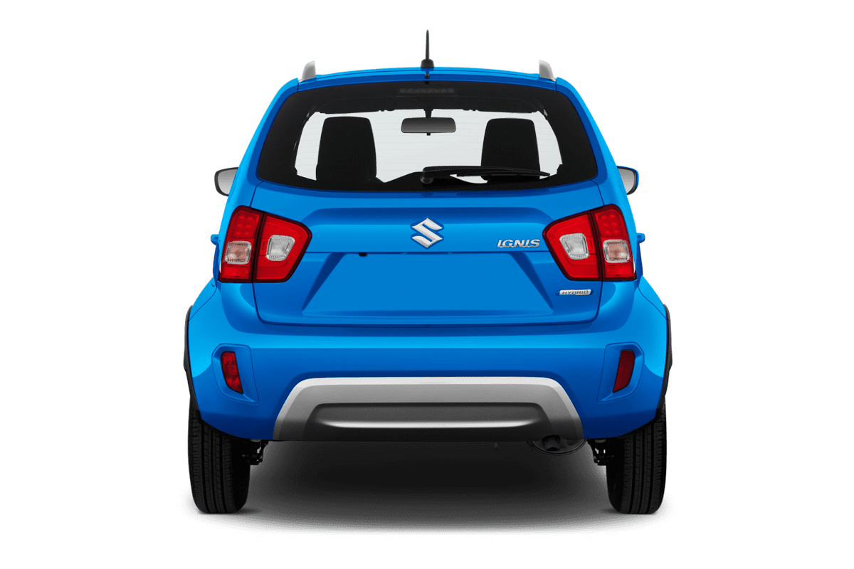 Heckansicht eines Suzuki Ignis Hybrid
