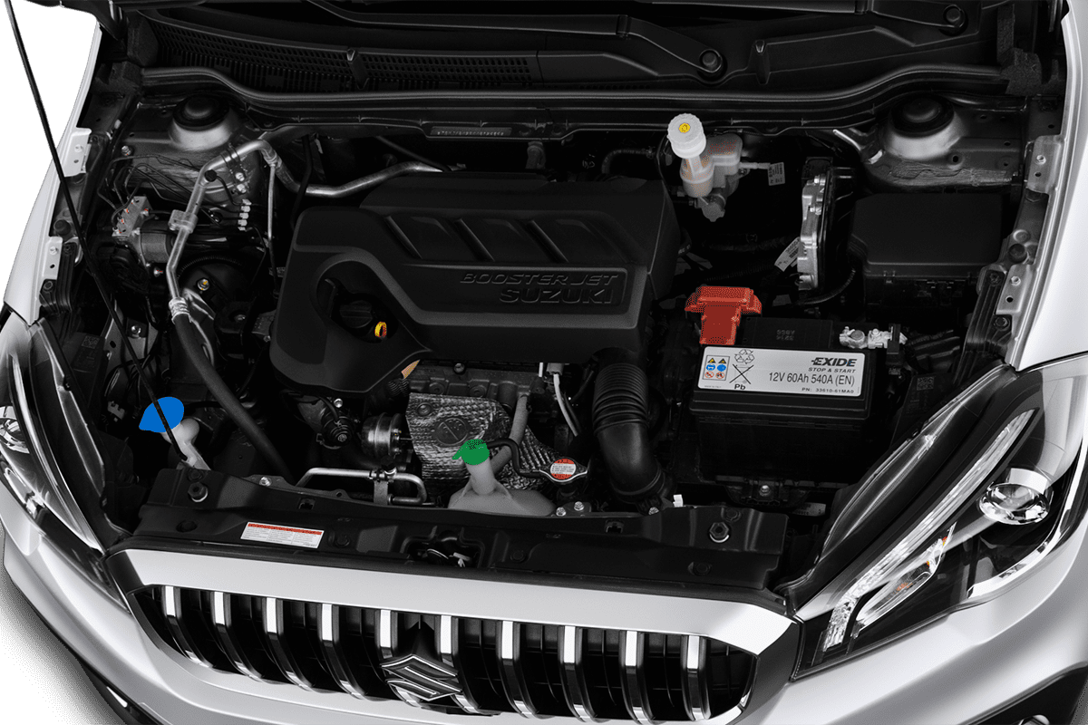 Motorraum eines Suzuki SX4 S-CROSS