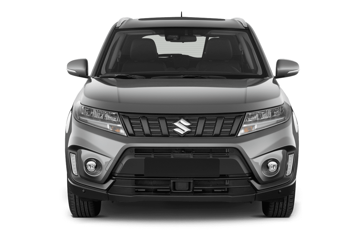 Frontansicht eines Suzuki eVitara (neues Modell), freigestellt