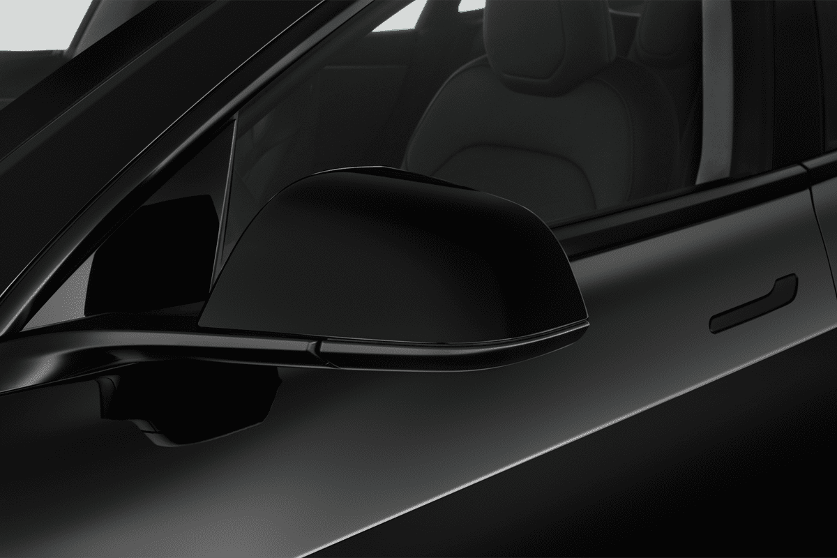Rückspiegel eines Tesla Model 3