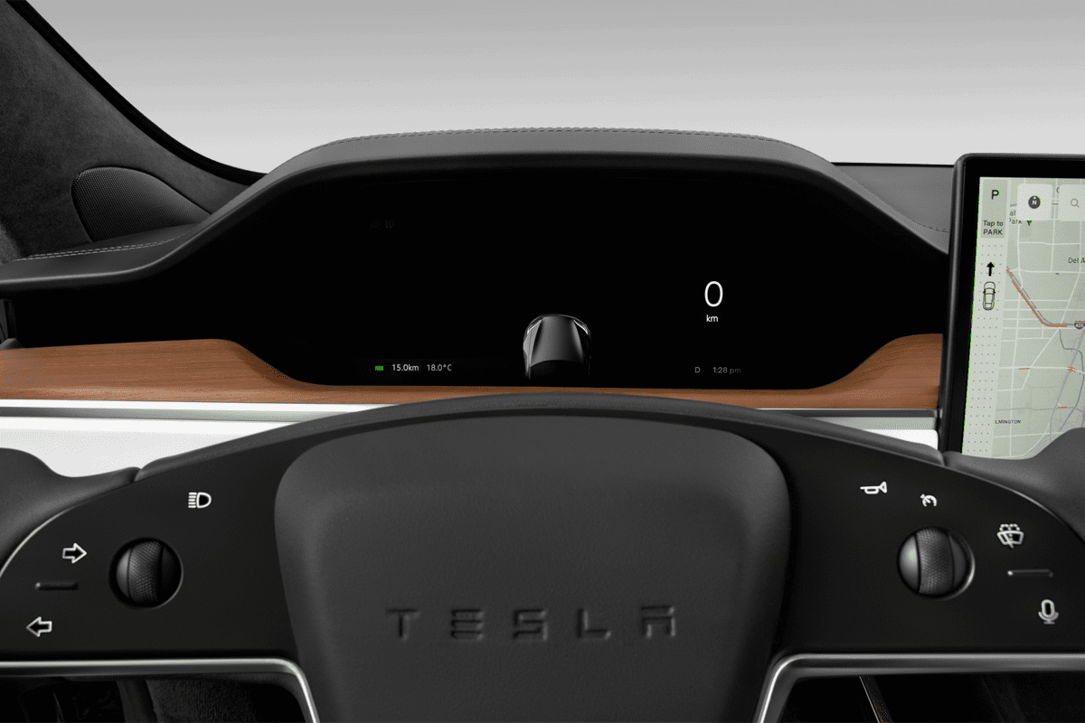 Kombiinstrument eines Tesla Model S
