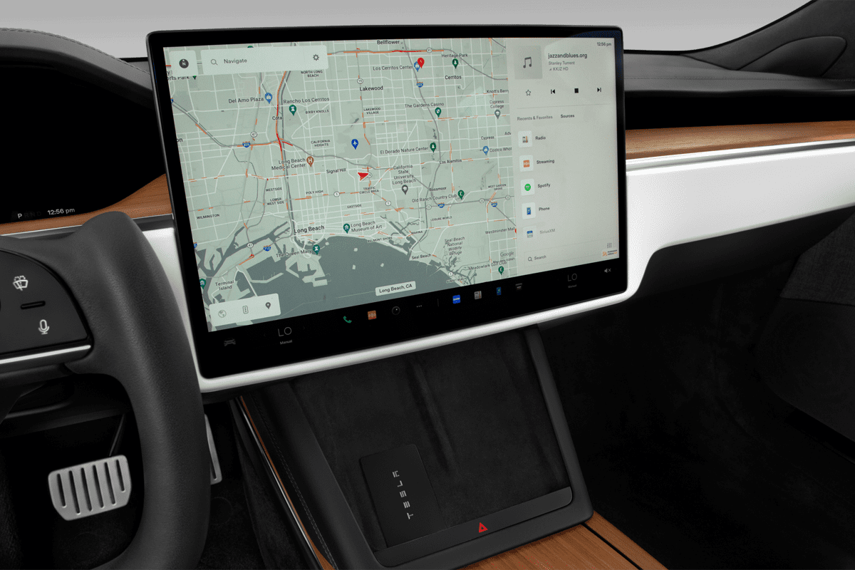 Mittelkonsole eines Tesla Model S