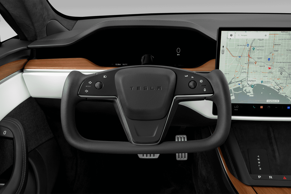 Lenkrad eines Tesla Model S