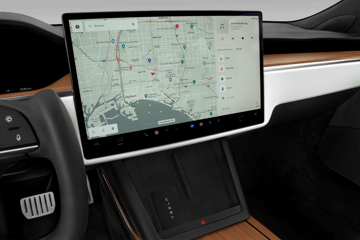 Mittelkonsole eines Tesla Model S