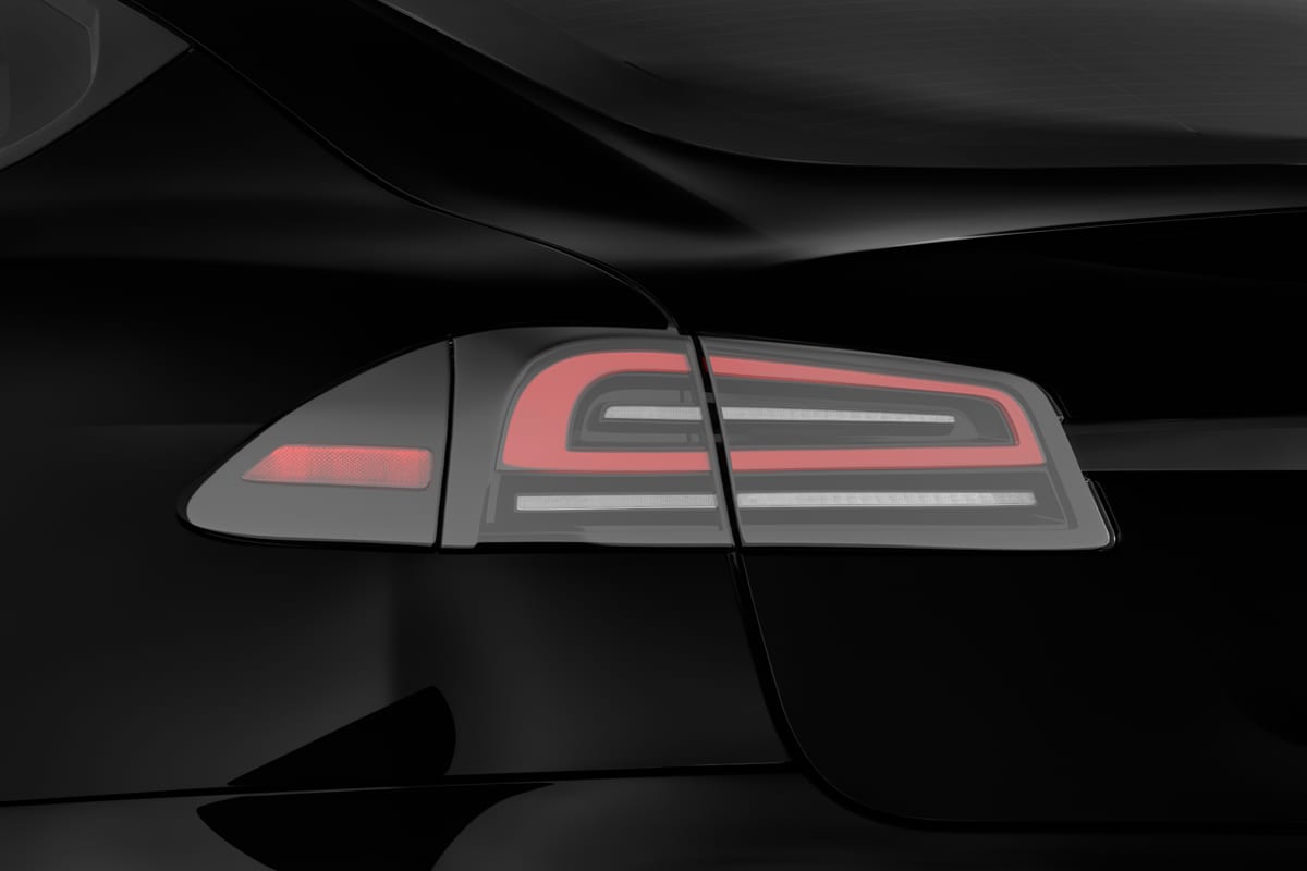 Heckleuchten eines Tesla Model S