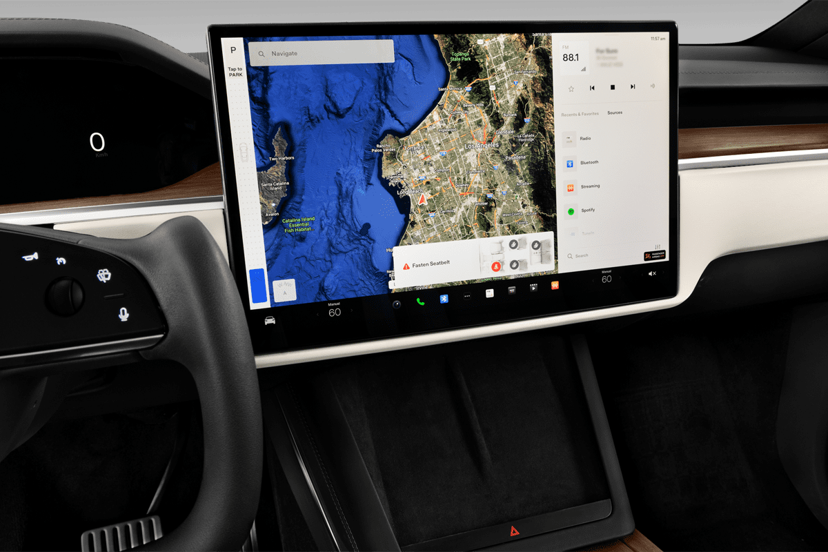 Mittelkonsole eines Tesla Model X