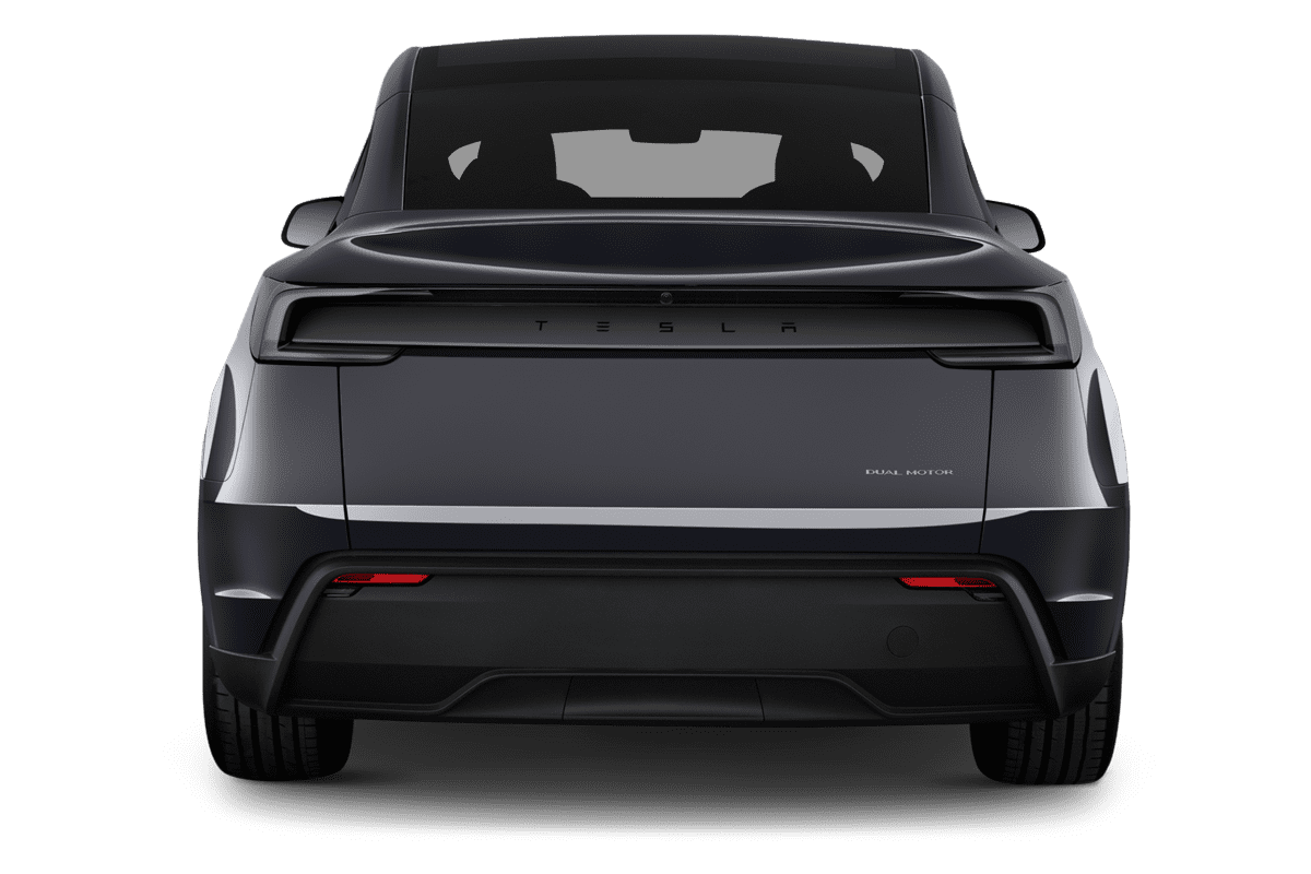 Heckansicht eines Tesla Model Y