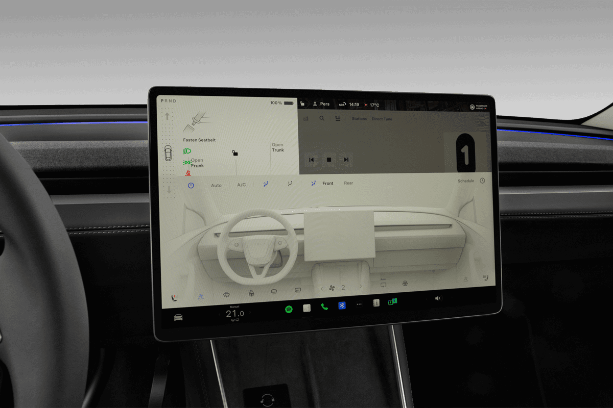 Klimasteuerung eines Tesla Model Y