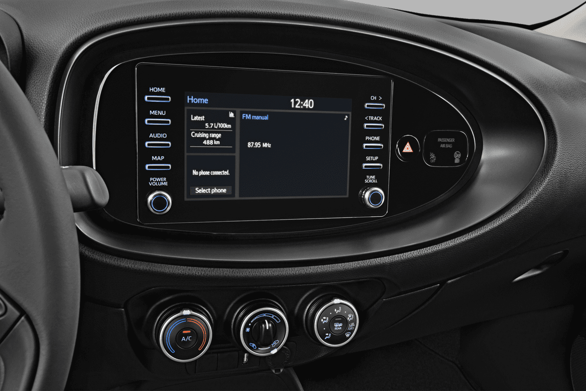 Mittelkonsole eines Toyota Aygo X