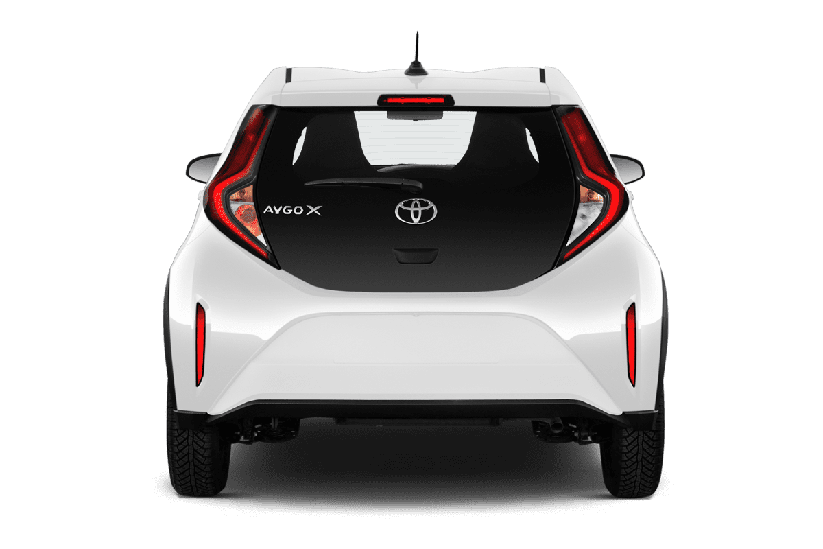 Heckansicht eines Toyota Aygo X