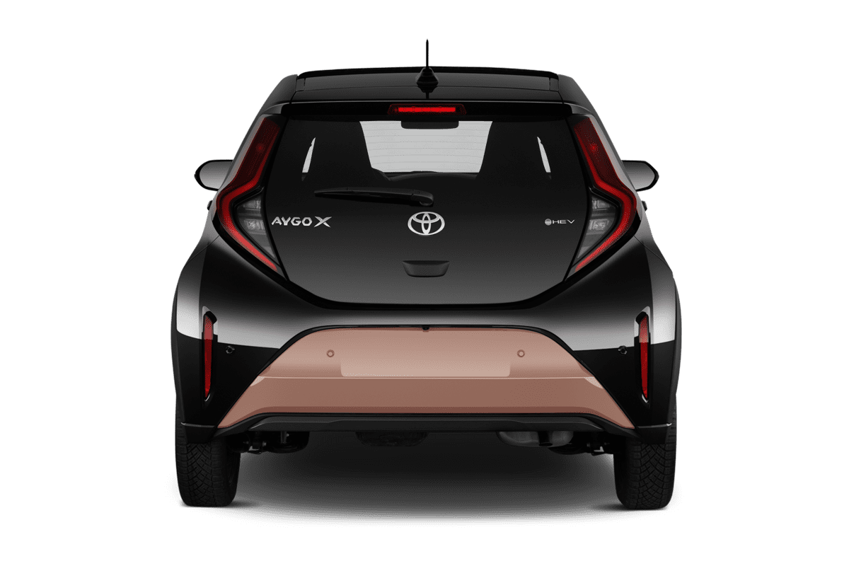 Heckansicht eines Toyota Aygo X Hybrid 