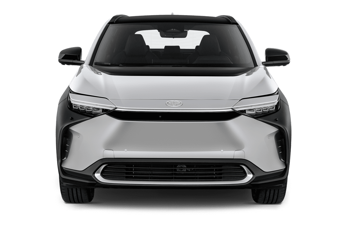 Frontansicht eines Toyota bZ4X, freigestellt