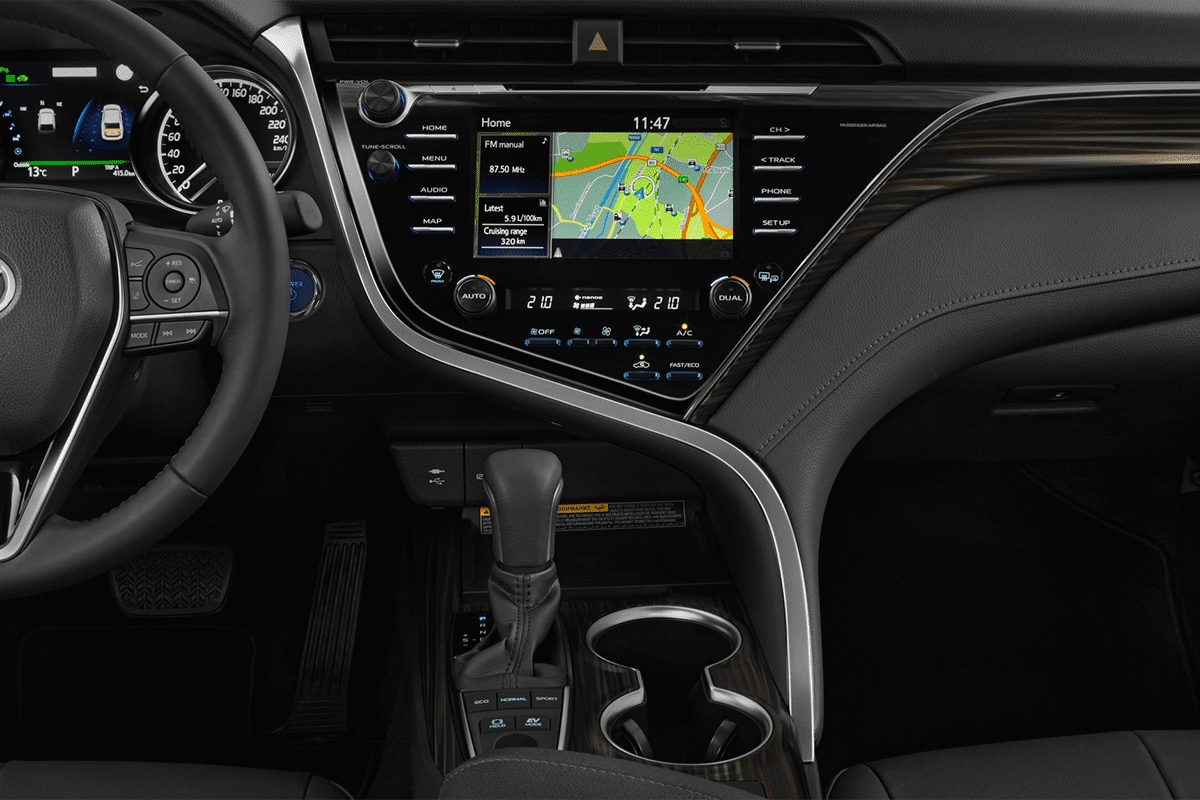 Mittelkonsole eines Toyota Camry