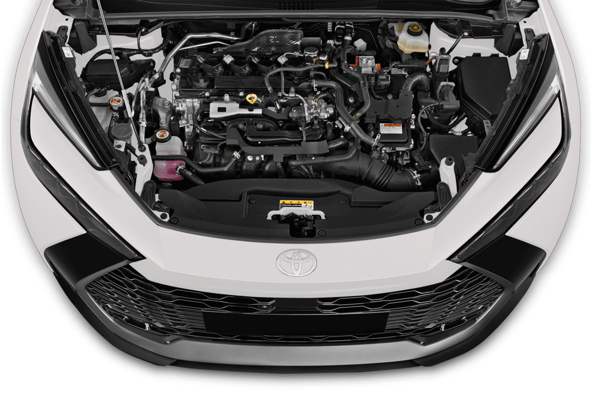Motorraum eines Toyota C-HR Hybrid 