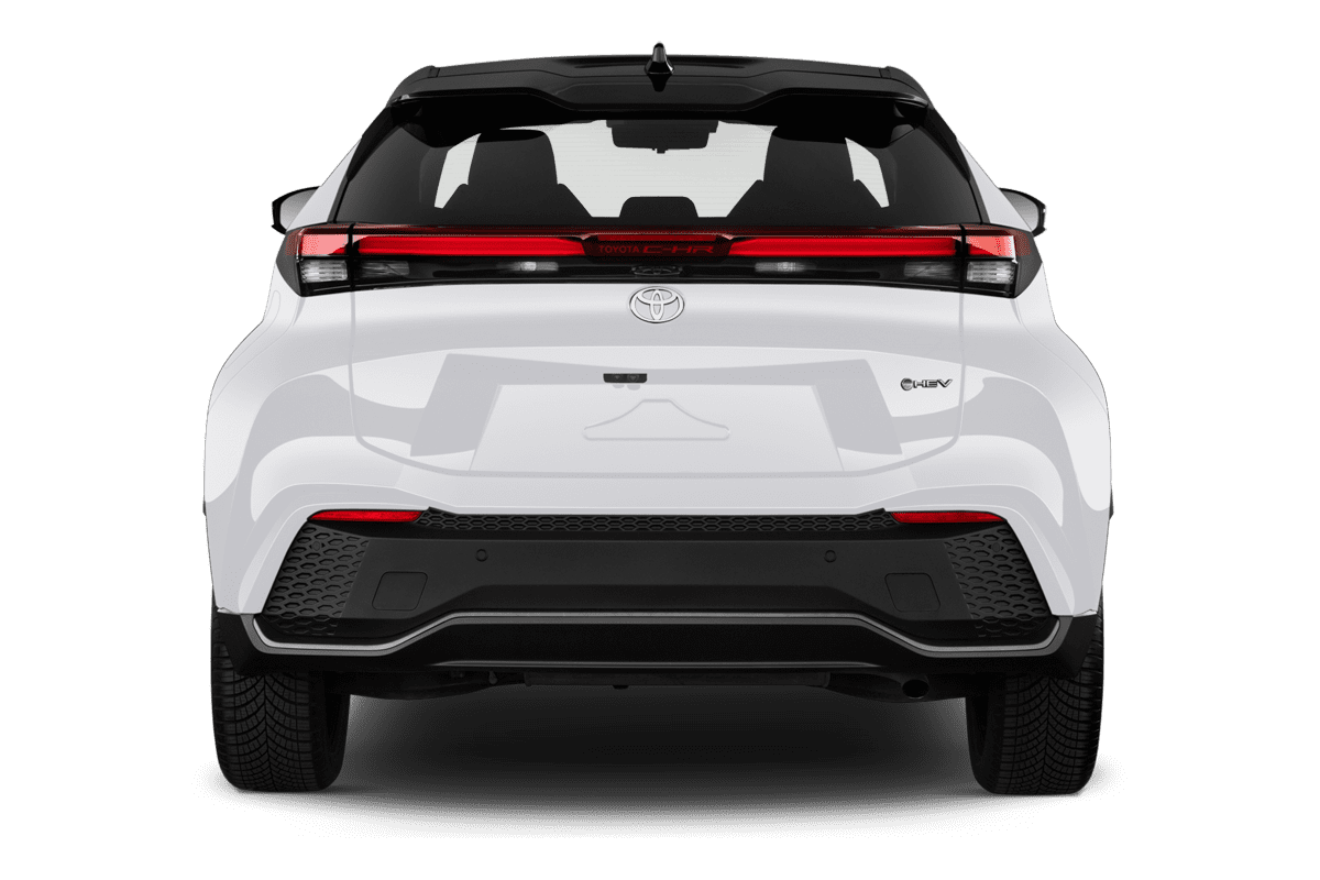 Heckansicht eines Toyota C-HR Hybrid 
